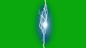 Lightning blast high Resolution, The video element of on a green screen background, Ultra High Definition, 4k video, on a green screen background.