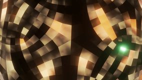 Abstract background 3D animation shiny futuristic glass and metal reflective objects movement rotation play of light.