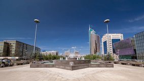 
Nur Sultan Astana, Timelapse, River, Bridge, Skyline, Kazakhstan, Urban, Architecture, Cityscape, Daylight, Smooth Motion, Fast-paced, Exterior Shot, 4K Resolution, Time-lapse Photography, Landmark, 