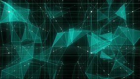 Abstract green sci-fi cube with particle and line with digital indicators. Technology network connection on world. Global digital connections ai. Wireframe cube. Blockchain encryption. 3D rendering. - Powered by Shutterstock - Get 15% off with code: PIKWIZARD15