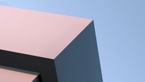 Corner concrete building at sunset. Architectural futuristic minimalism,building design,animation.3D render - Powered by Shutterstock - Get 15% off with code: PIKWIZARD15