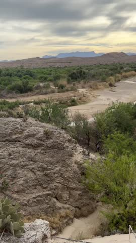 Rio Grande River overlooking Mexico near Santa Elena Canyon in Big Bend National Park.