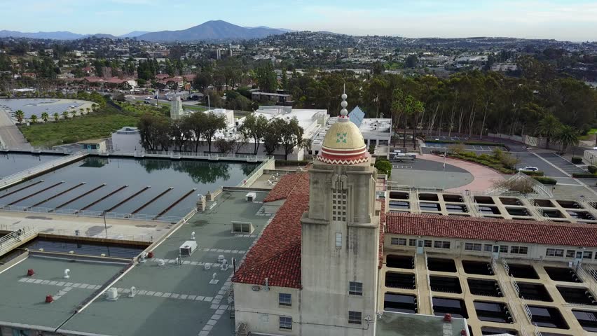 San Diego - Lake Murray Reservoir - Drone Video  Aerial Video of Lake Murray Reservoir is located within the boundary of Mission Trails Regional Park, which lies between the city of San Diego.
