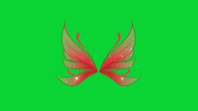Butterfly Fairy Tale, 3D icon Pack collection, Animation Video Green Screen, Element Stock Overlay, 4k Animation Sticker, Realistic running with loop animation, chroma key, Green Screen Background