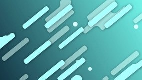 Animated Cyan color small shapes moving geometrical minimal background	