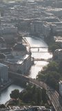 Vertical Video of Berlin, Vertical Aerial View Shot, sunset, sunrise, day