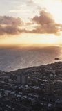 Vertical Video of Brighton, Vertical Aerial View Shot, sunset, sunrise, day