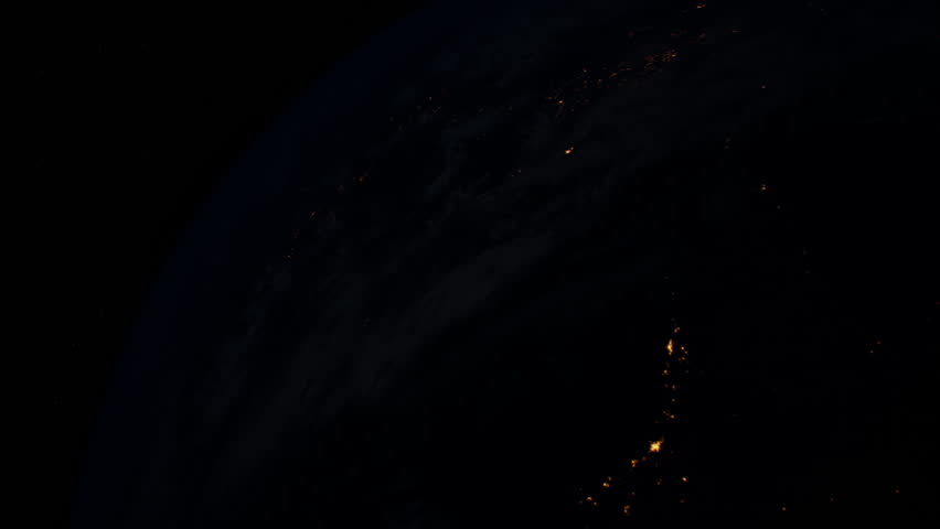 amazing view of the sunlit Earth seen from the International Space Station in its orbit. Elements of this image furnished by NASA