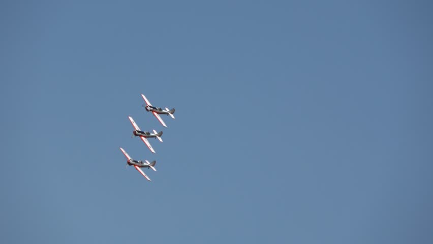 beautiful sport aircraft airshow in sky,  Lithuania