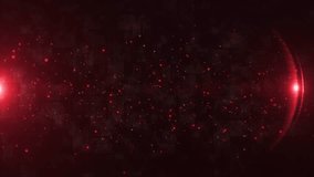 Epic cinematic background of file particles and ashes flowing with the wind surrounded by red blinking light and smoke. Fire sparks and dust particles. Cinematic background, intro, and opener. 4k. - Powered by Shutterstock - Get 15% off with code: PIKWIZARD15