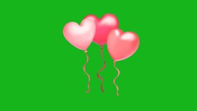 Balloon high Resolution animation green screen 4k , The video element of on a green screen background, Ultra High Definition, 4k video, on a green screen background.
