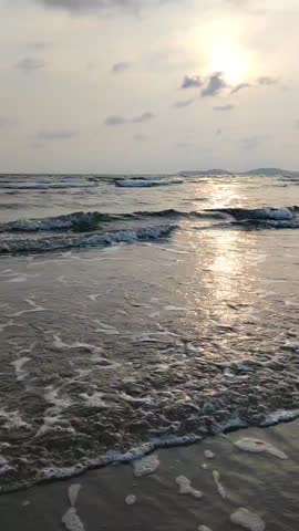 Sunset on the sandy beach