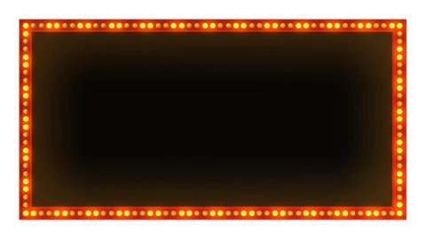Red Marquee light board sign retro on white background. 3d rendering 