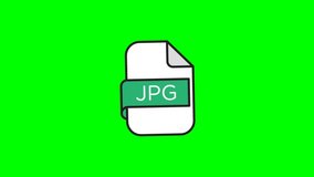 A file icon 4K animation with green screen background