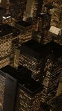 Vertical Video of Modern Urban City High Rise Buildings Real Estate