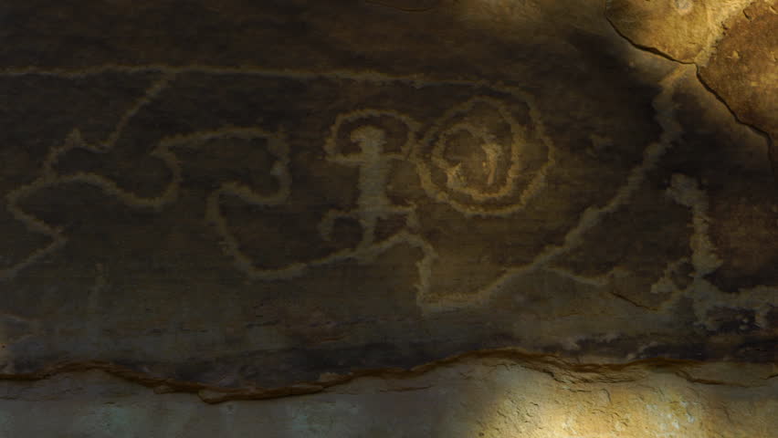 Petroglyph, Mesa Verde National Park, Unesco World Heritage, Colorado, Usa, North America, America