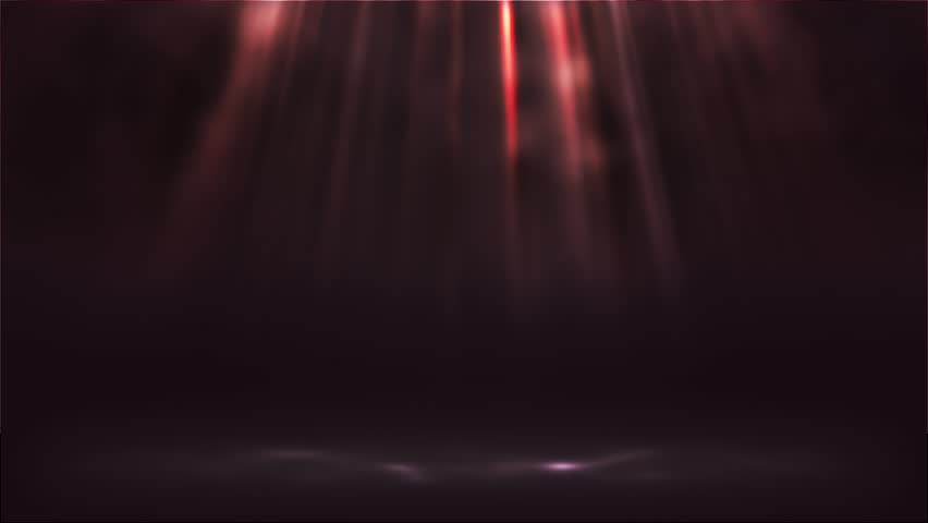 Volumetric light rays showroom background loop with smoke