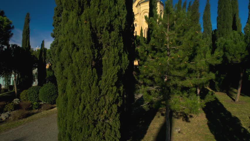 Tsminda Sameba Cathedral in Tbilisi. Georgia