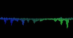 Digital line sound equalizer. Seamless loop audio spectrum