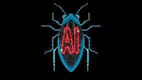 Futuristic digital Bug AI neon text and micro processer circuit on the black screen - Powered by Shutterstock - Get 15% off with code: PIKWIZARD15