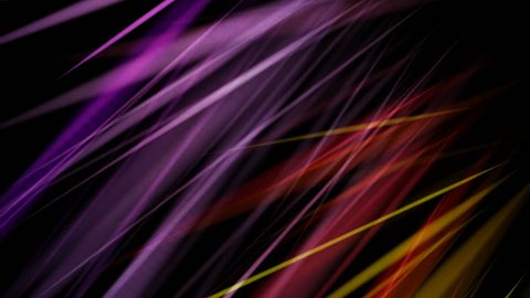 Abstract dark background animation with moving colorful lines as texture. Loopable backdrop motion.