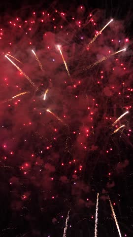 festive fireworks sky, happy fire colored smoke, party festive happy fireworks, starlight fireworks, eternal fireworks, festive atmosphere, cascade of lights, flashing sky show, dynamic display Royalty-Free Stock Footage #3474993281