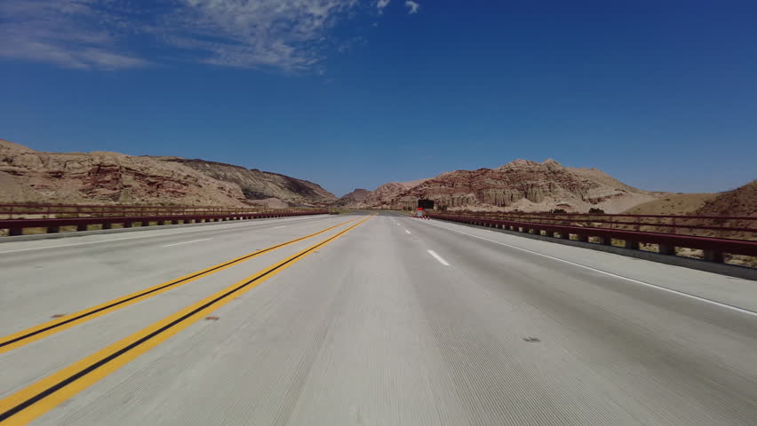 395 Scenic Byway Northbound 2 Red Rock Canyon to Ridgecrest 01 Front View MultiCam Driving Plate Sierra Nevada Mts California Royalty-Free Stock Footage #3475033245