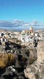 drone footage of historic town of Alhama de Granada, Andalusia, Spain 