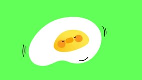 Animated egg Omelet designed . Frying egg icon animation. omelet icon.