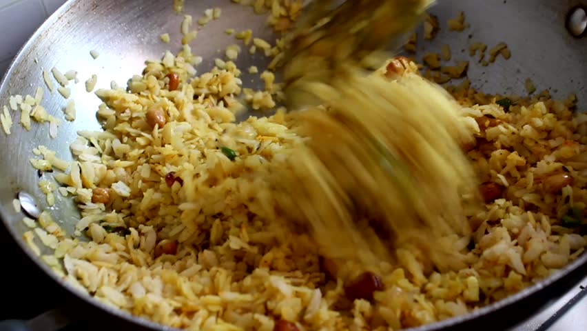 poha indian vegeterian recipe photo 