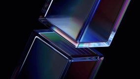 Abstract animation, 3d render of rotating glass cubes, 4k seamless looped video - Powered by Shutterstock - Get 15% off with code: PIKWIZARD15