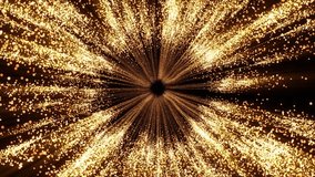 4k Gold Particles Explosion. Motion Background. Golden glitter particle. Isolated on black. Animated Overlay.Celebration, Birthday, Diwali - Powered by Shutterstock - Get 15% off with code: PIKWIZARD15