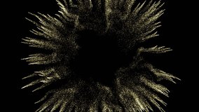 4k Gold Particles Explosion. Motion Background. Golden glitter particle. Isolated on black. Animated Overlay.Celebration, Birthday, Diwali - Powered by Shutterstock - Get 15% off with code: PIKWIZARD15