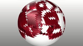 Animated background in maroon or red colors in rounded globe shape with white background.  Futuristic abstract 3D rendering of glowing brown or maroon shapes. Background animated wall paper or shapes. - Powered by Shutterstock - Get 15% off with code: PIKWIZARD15