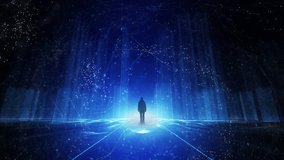 Futuristic augmented digital artificial intelligence city with people silhouette and technology network animation.	
 - Powered by Shutterstock - Get 15% off with code: PIKWIZARD15