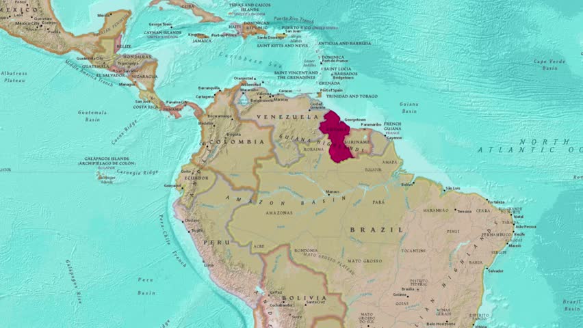 map of Georgetown, the capital of Guyana.Zooming In: Exploring the Details of the Georgetown Map