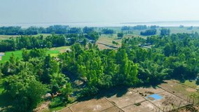 Beautiful Green village Aerial video