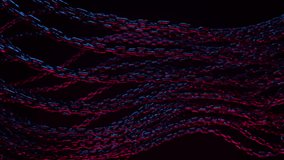 4K Abstract background with tangled chains. Shiny metallic texture, fashion intro. Neon flashes of light. Technology cyberspace. 3d animation - Powered by Shutterstock - Get 15% off with code: PIKWIZARD15