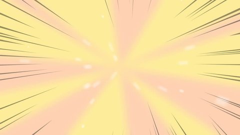 Animation of Comic speed radial background colorful. Luma matte channel included.