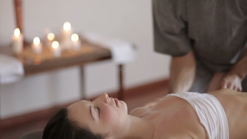 Hands massage at the spa salon
