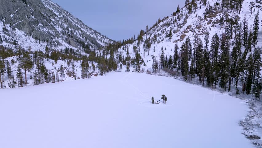 Aerial view of Eagle Lake, Lake Tahoe, Desolation Wilderness, California