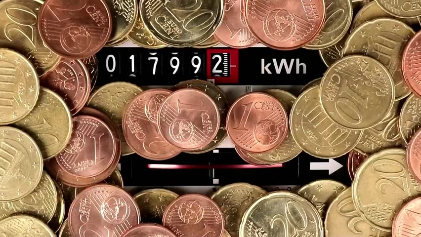 Electricity meter electric meter with red dial number. kWh symbol, energy crisis concept Royalty-Free Stock Footage #3475811465