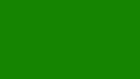 White Simple Curtain Wipe in and Out on Green Background. Footage Transition Concept