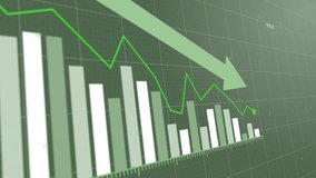 Animation of decreasing green chart showing market downtrend - Powered by Shutterstock - Get 15% off with code: PIKWIZARD15
