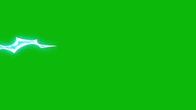 Cartoon Lightning Electric Animation on Green Screen: 4K Video with Key Color