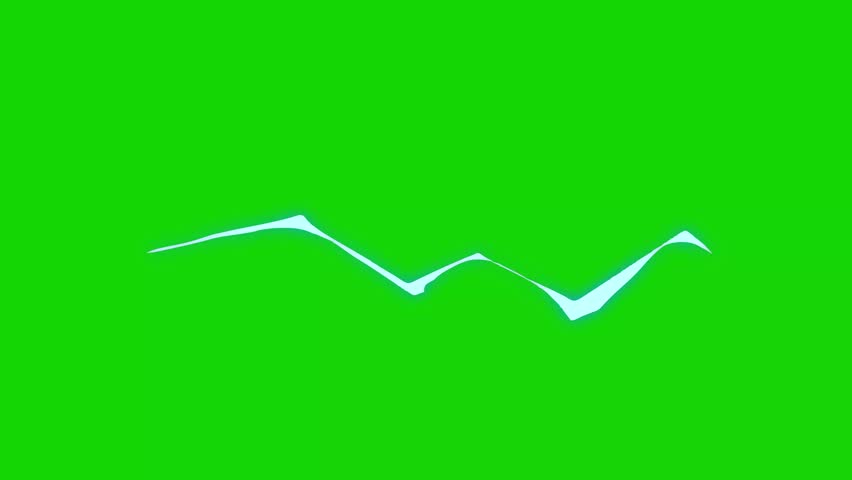 Cartoon Lightning Electric Animation on Green Screen: 4K Video with Key Color
