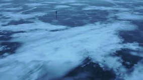 Figure skating, Arctic nature landscape in Unesco World Heritage Site, World of ice, Drone aerial top view video in 4k, Climate Change and Global Warming, Iceberg, An aerial view of Bay in Antarctica 