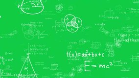 Math, science formula mathematic equation calculation thinking overlay loop animation on green screen background 4k video
 - Powered by Shutterstock - Get 15% off with code: PIKWIZARD15