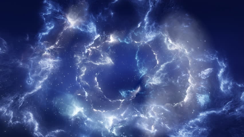 Expansive blue nebula complex highlighting the birthplace of stars, surrounded by cosmic dust and stellar clusters.