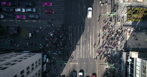 cruce de personas, Mexico City, Timelapses